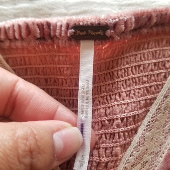 Free People | Yours Truly Velvet  Crop Top - Picture 3 of 8